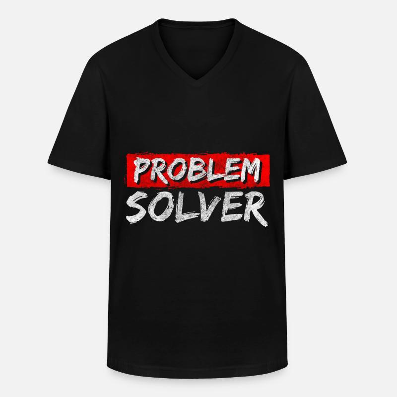 Problème? Devise Pas mon problème - T-shirt col V Homme - noir