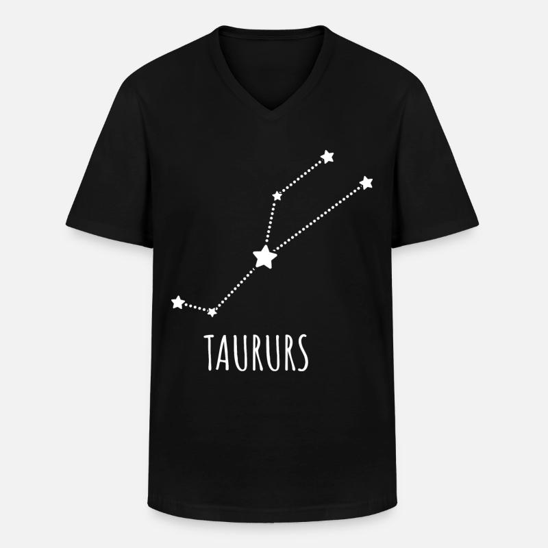 Sternzeichen Stier - Männer-T-Shirt mit V-Ausschnitt - Schwarz