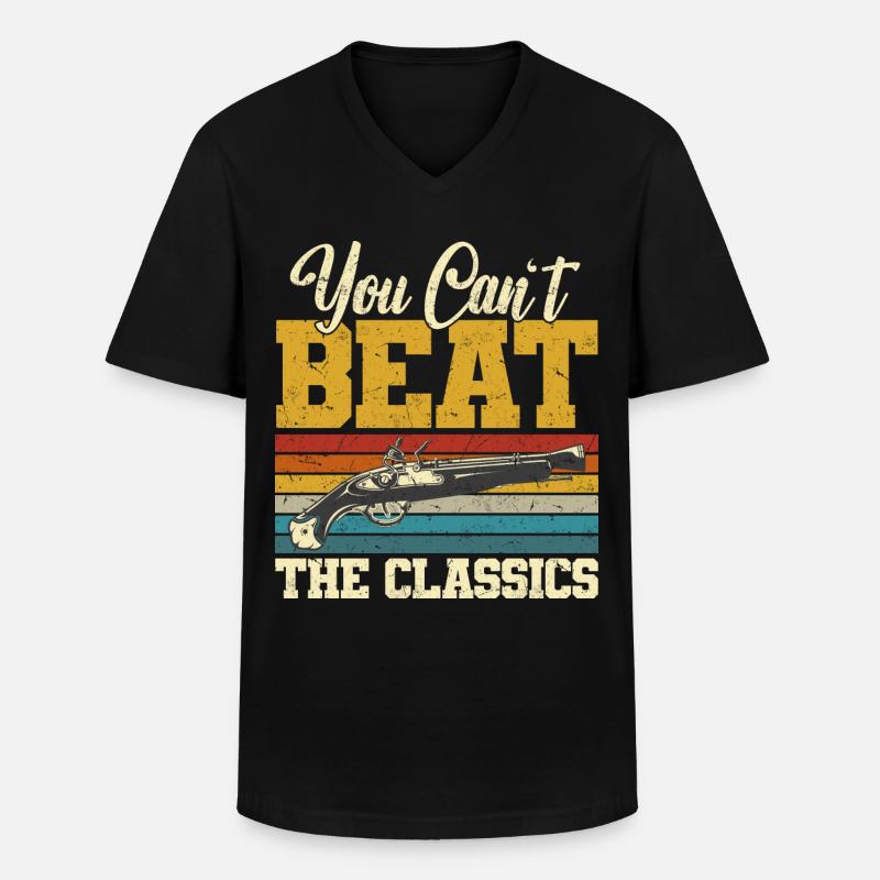 Muzzle Loader - Männer-T-Shirt mit V-Ausschnitt - Schwarz