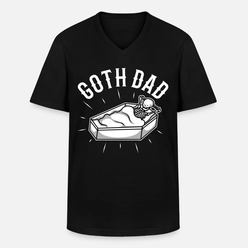 Goth Dad - Männer-T-Shirt mit V-Ausschnitt - Schwarz