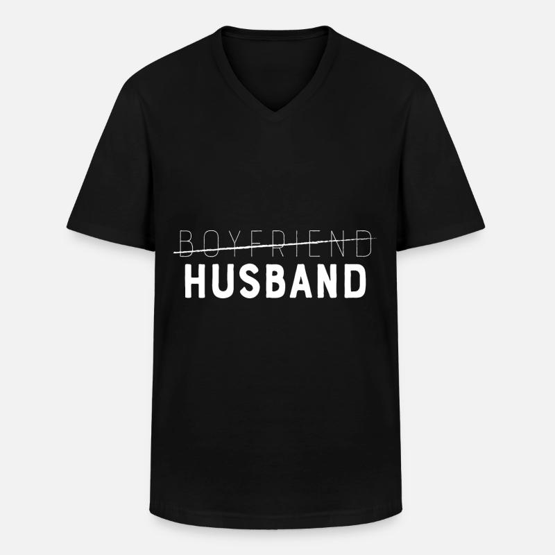 Früher Freund - Bald Ehemann - Hochzeit Bräutigam - Männer-T-Shirt mit V-Ausschnitt - Schwarz