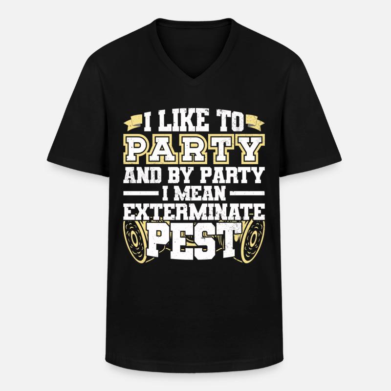 Schädlingsbekämpfung Beruf | Kammerjäger Geschenke - Männer-T-Shirt mit V-Ausschnitt - Schwarz