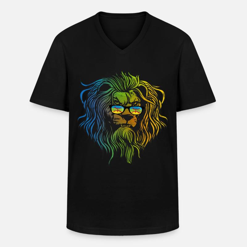 Amazigh - Männer-T-Shirt mit V-Ausschnitt - Schwarz
