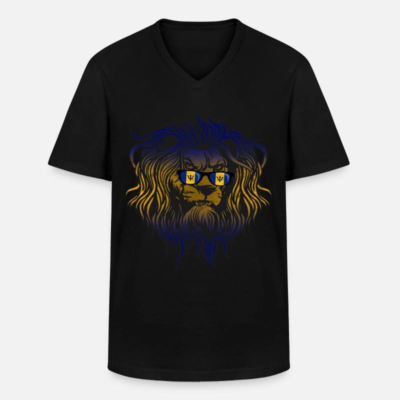 Barbados - Männer-T-Shirt mit V-Ausschnitt - Schwarz