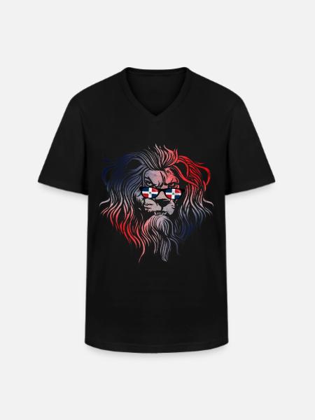 Dominican Republic - Men's V-Neck T-Shirt - black