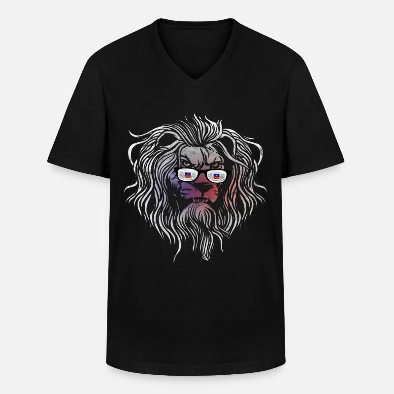 Mayotte - Männer-T-Shirt mit V-Ausschnitt - Schwarz