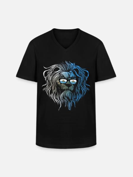 San Marino - Men's V-Neck T-Shirt - black
