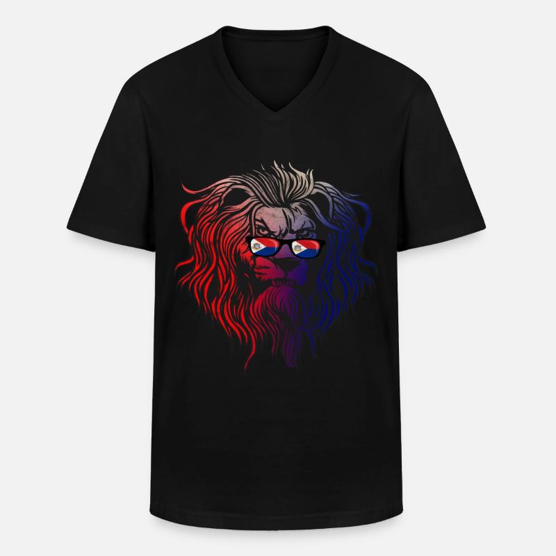 Sint Maarten - Männer-T-Shirt mit V-Ausschnitt - Schwarz