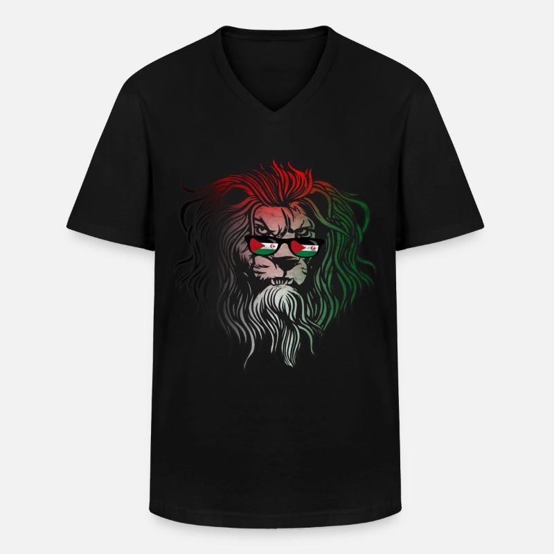 Westsahara - Männer-T-Shirt mit V-Ausschnitt - Schwarz