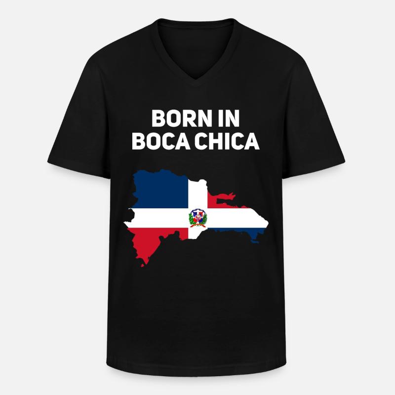 Boca Chica - Männer-T-Shirt mit V-Ausschnitt - Schwarz