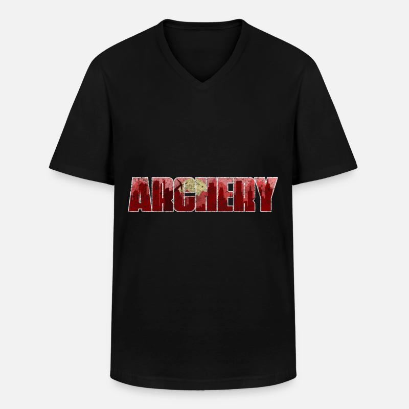 Bogenschießen Bogenjagd - Männer-T-Shirt mit V-Ausschnitt - Schwarz