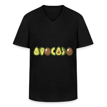 Avocado Lover Guac Guacamole Keto Ketogenic Whether - Men's V-Neck T-Shirt - black - Front - AI Model Male 178 dark (178cm)