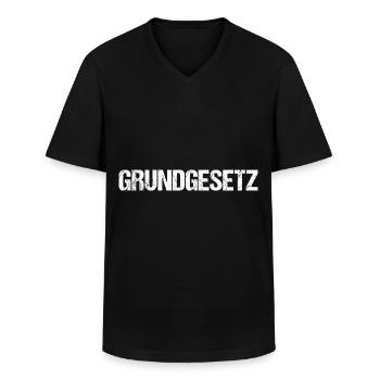 Grundgesetz - Männer-T-Shirt mit V-Ausschnitt - Schwarz - Vorne - AI Model Male 178 dark (178cm)