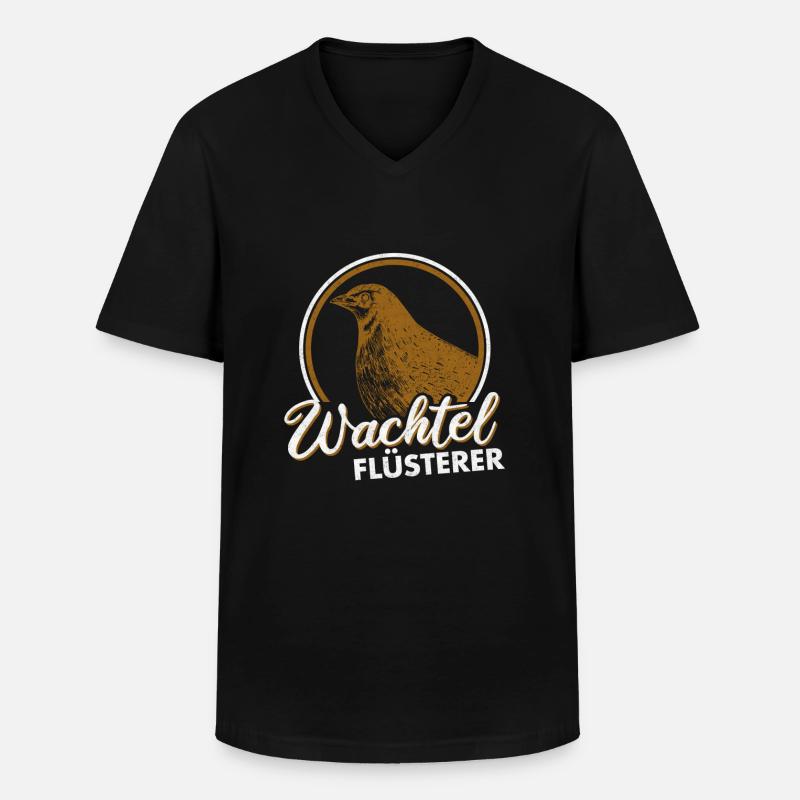 Wachtel Flüsterer - Männer-T-Shirt mit V-Ausschnitt - Schwarz