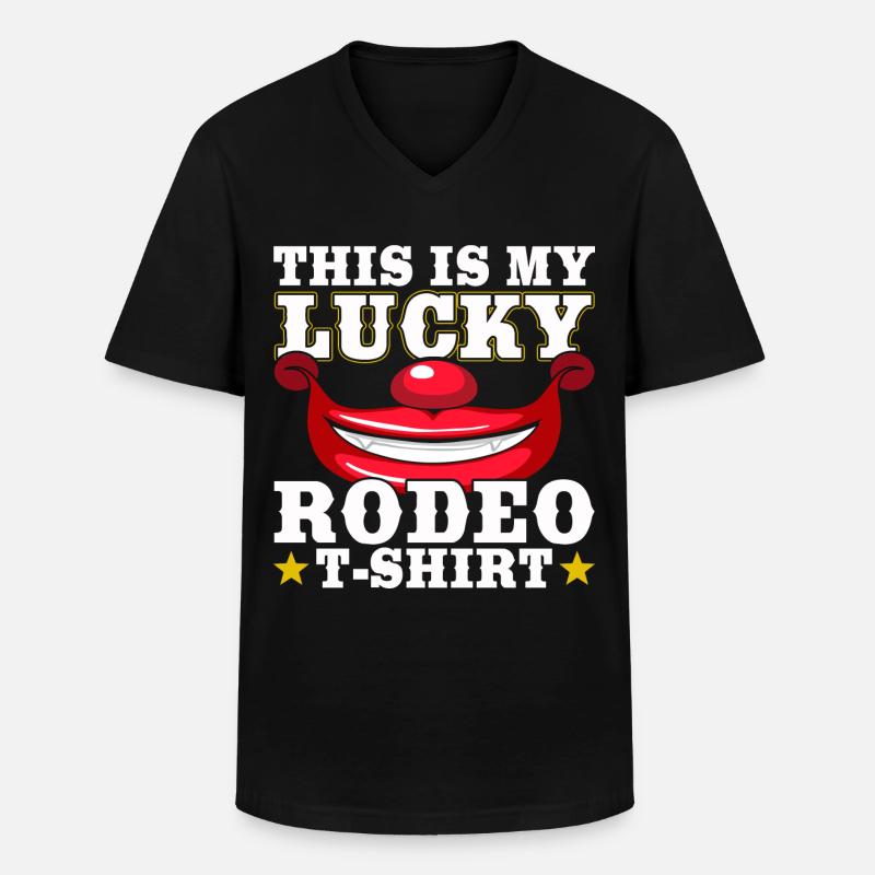 Cowboy - Männer-T-Shirt mit V-Ausschnitt - Schwarz