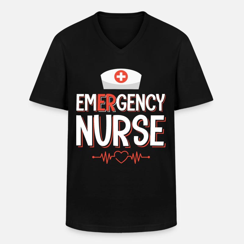 Nurse Krankenschwester - Männer-T-Shirt mit V-Ausschnitt - Schwarz