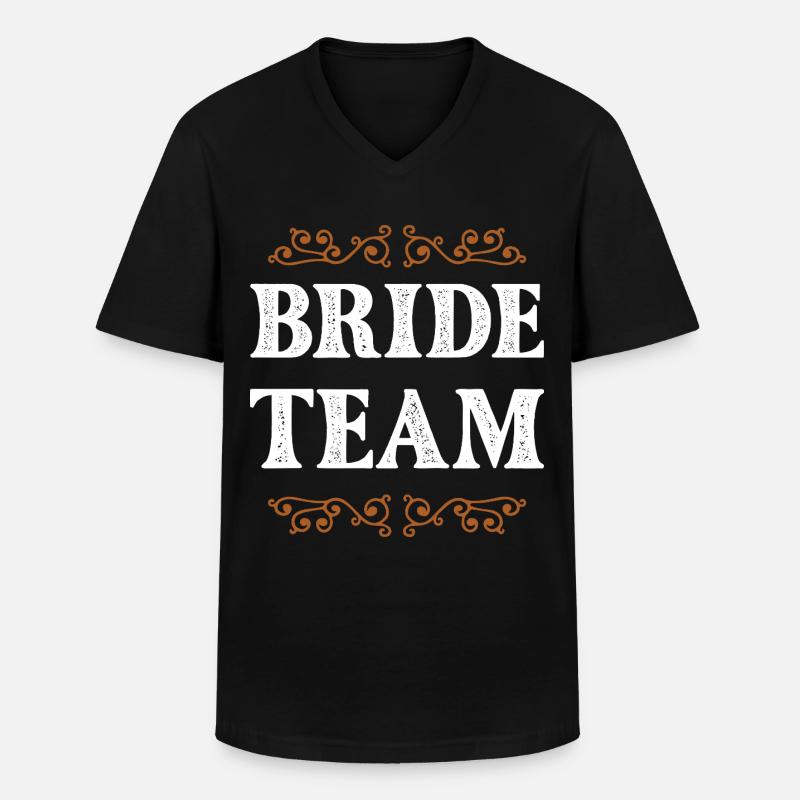 Bride Crew - Männer-T-Shirt mit V-Ausschnitt - Schwarz