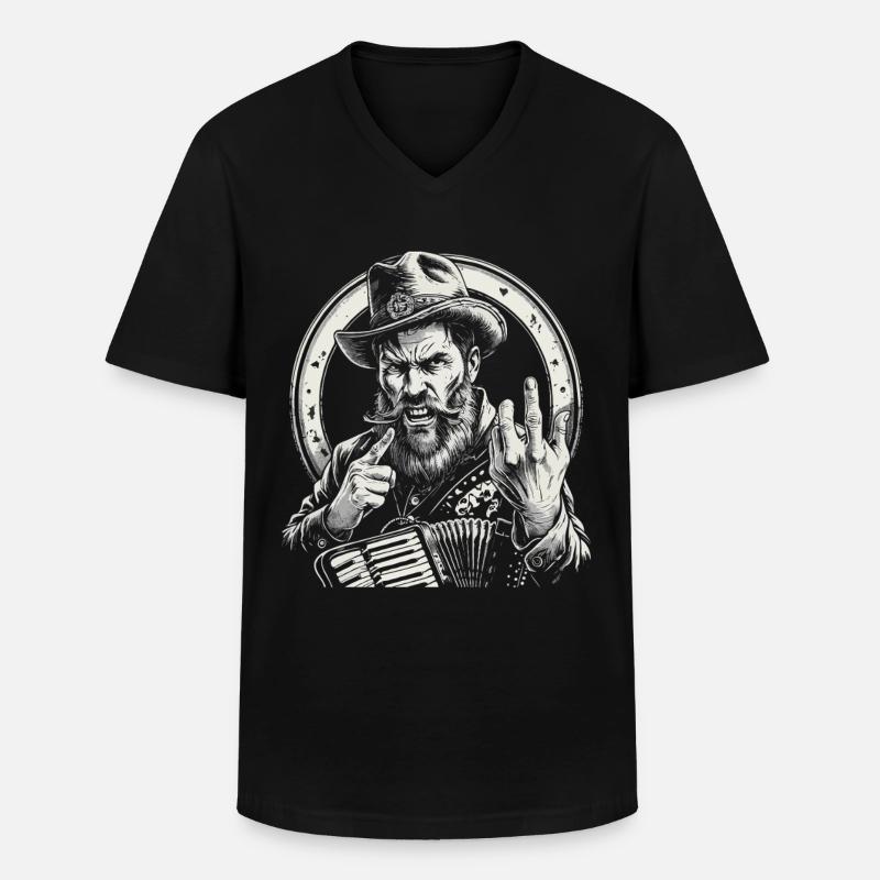 Grantler Grumpy Bavarian dialects Bavaria - Men's V-Neck T-Shirt - black
