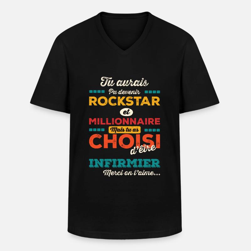Krankenschwester - Männer-T-Shirt mit V-Ausschnitt - Schwarz