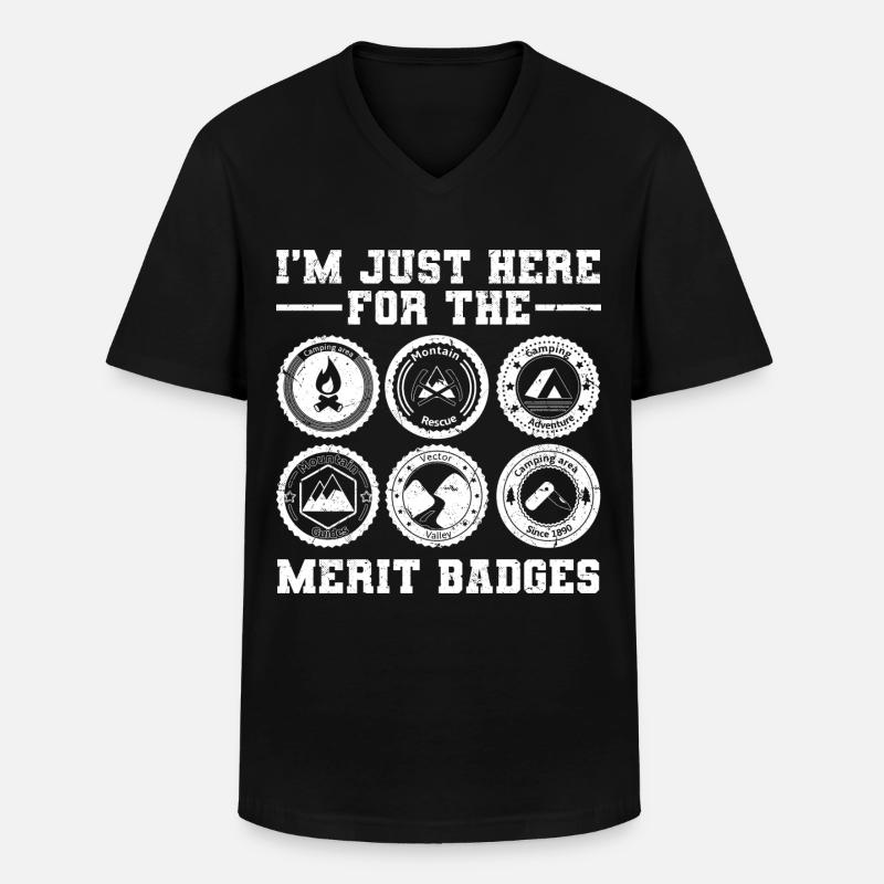 Pfadfinderleiter - Männer-T-Shirt mit V-Ausschnitt - Schwarz