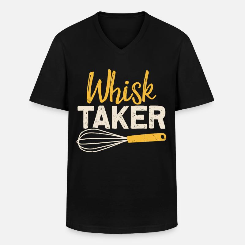 Backen - Männer-T-Shirt mit V-Ausschnitt - Schwarz