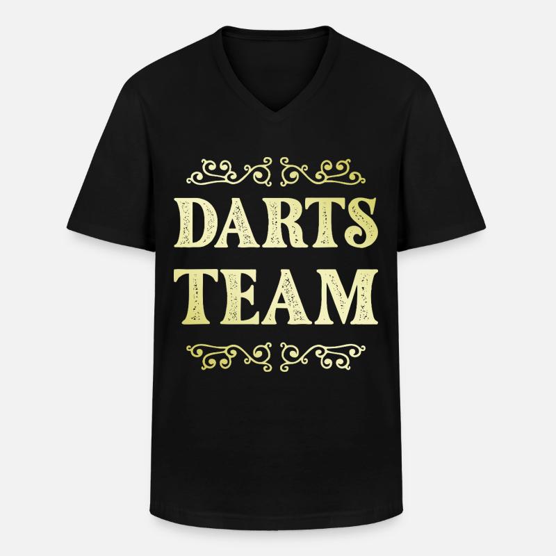 Darts Team - Männer-T-Shirt mit V-Ausschnitt - Schwarz