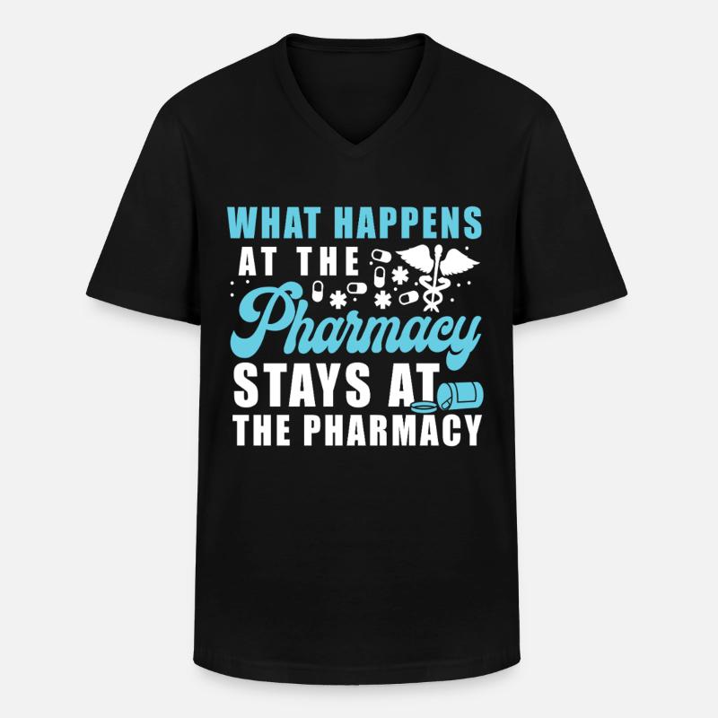 Pharmacy Tech Technician - Men's V-Neck T-Shirt - black