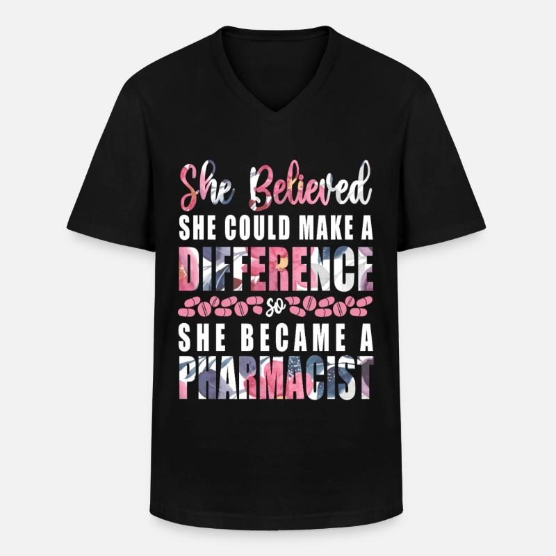Pharmacy Tech Technician - Männer-T-Shirt mit V-Ausschnitt - Schwarz
