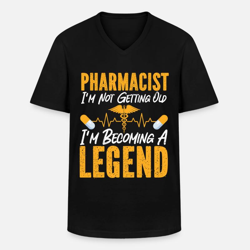 Pharmacy Tech Technician - Männer-T-Shirt mit V-Ausschnitt - Schwarz