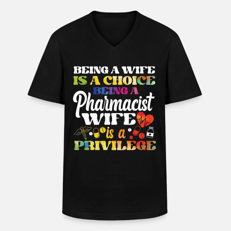 Pharmacy Tech Technician - Männer-T-Shirt mit V-Ausschnitt - Schwarz