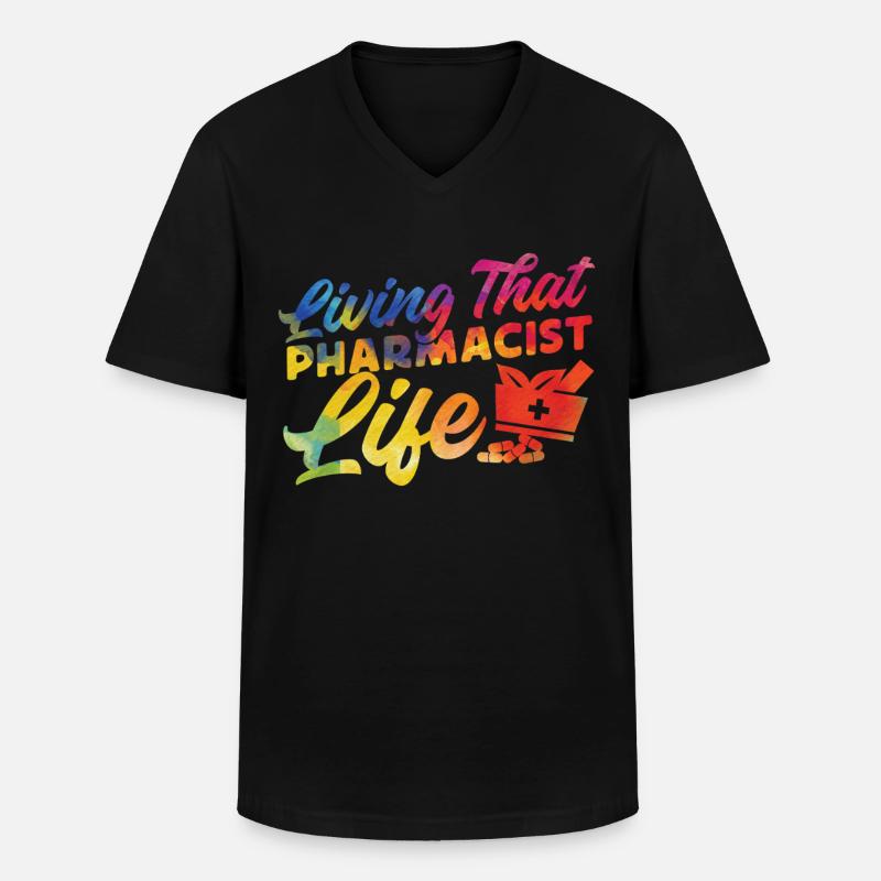 Pharmacy Tech Technician - Men's V-Neck T-Shirt - black