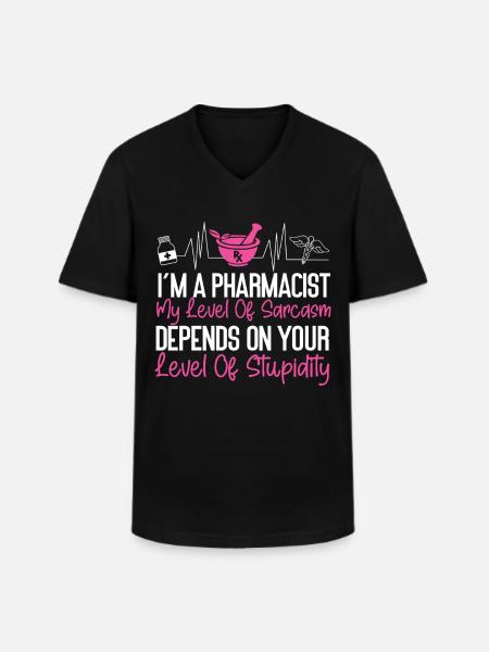 Pharmacy Tech Technician - Men's V-Neck T-Shirt - black