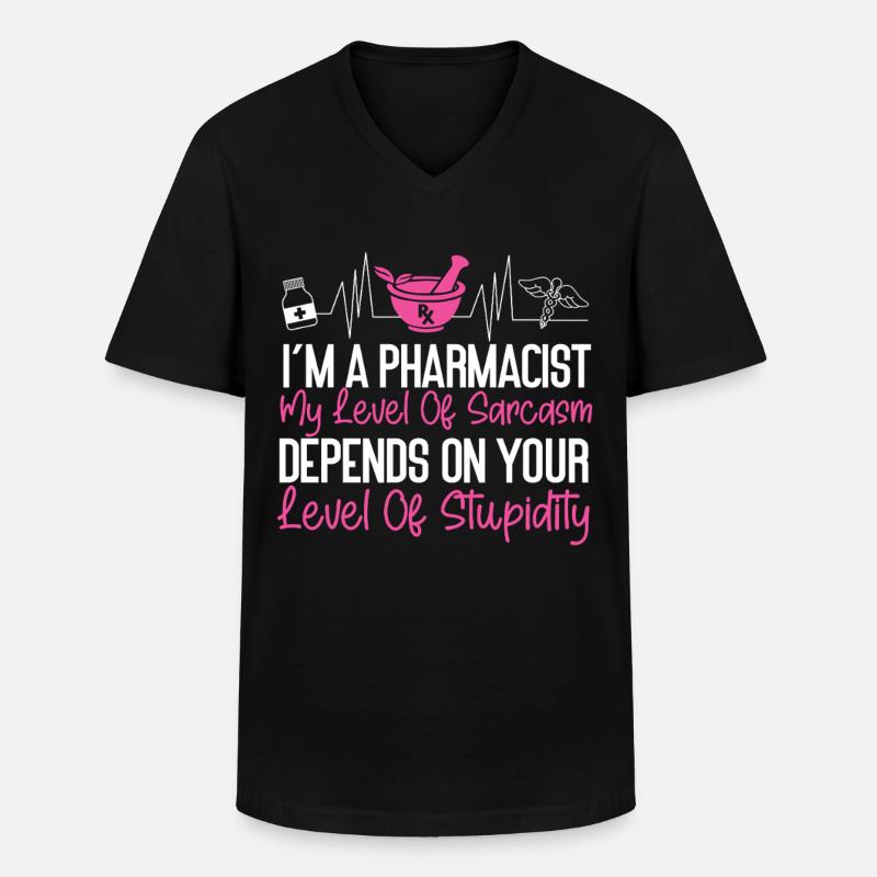 Pharmacy Tech Technician - Männer-T-Shirt mit V-Ausschnitt - Schwarz