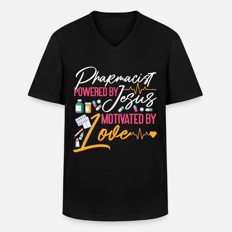 Pharmacy Tech Technician - Men's V-Neck T-Shirt - black