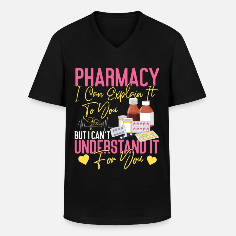 Pharmacy Tech Technician - Men's V-Neck T-Shirt - black