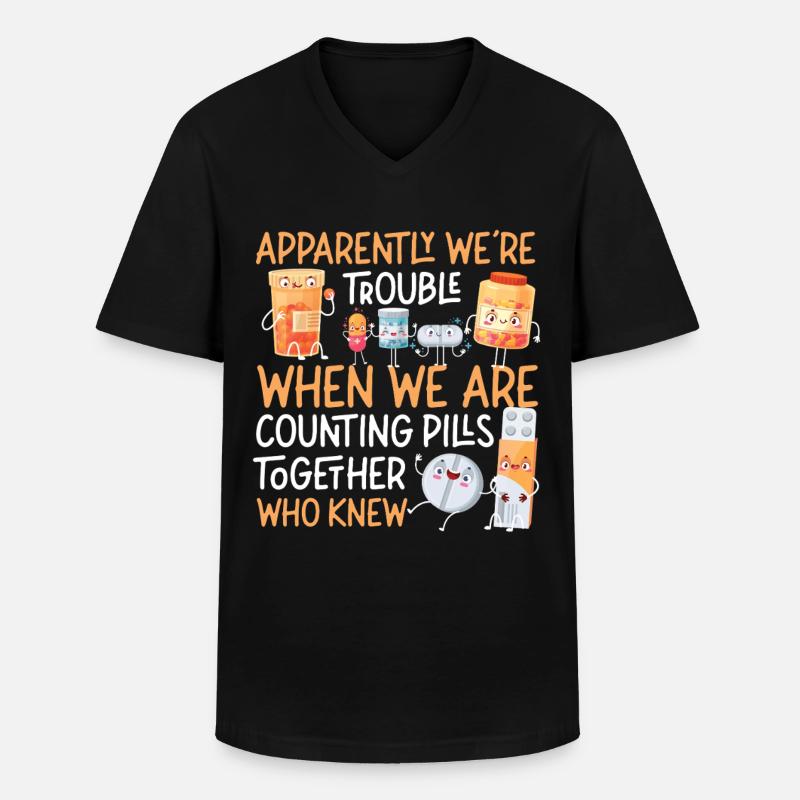 Pharmacy Tech Technician - Männer-T-Shirt mit V-Ausschnitt - Schwarz