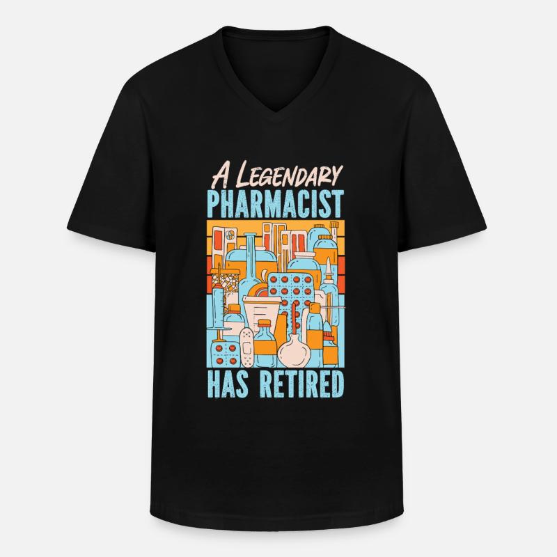 Pharmacy Tech Technician - Männer-T-Shirt mit V-Ausschnitt - Schwarz