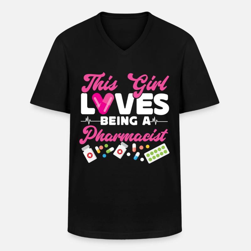 Pharmacy Tech Technician - Männer-T-Shirt mit V-Ausschnitt - Schwarz