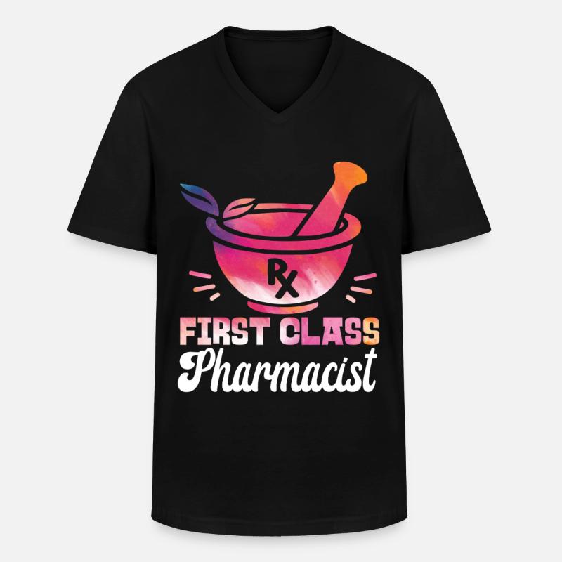 Pharmacy Tech Technician - Männer-T-Shirt mit V-Ausschnitt - Schwarz