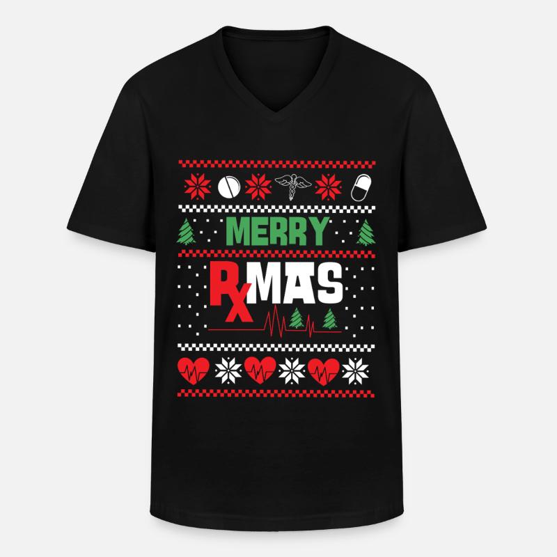 Pharmacy Tech Technician - Männer-T-Shirt mit V-Ausschnitt - Schwarz