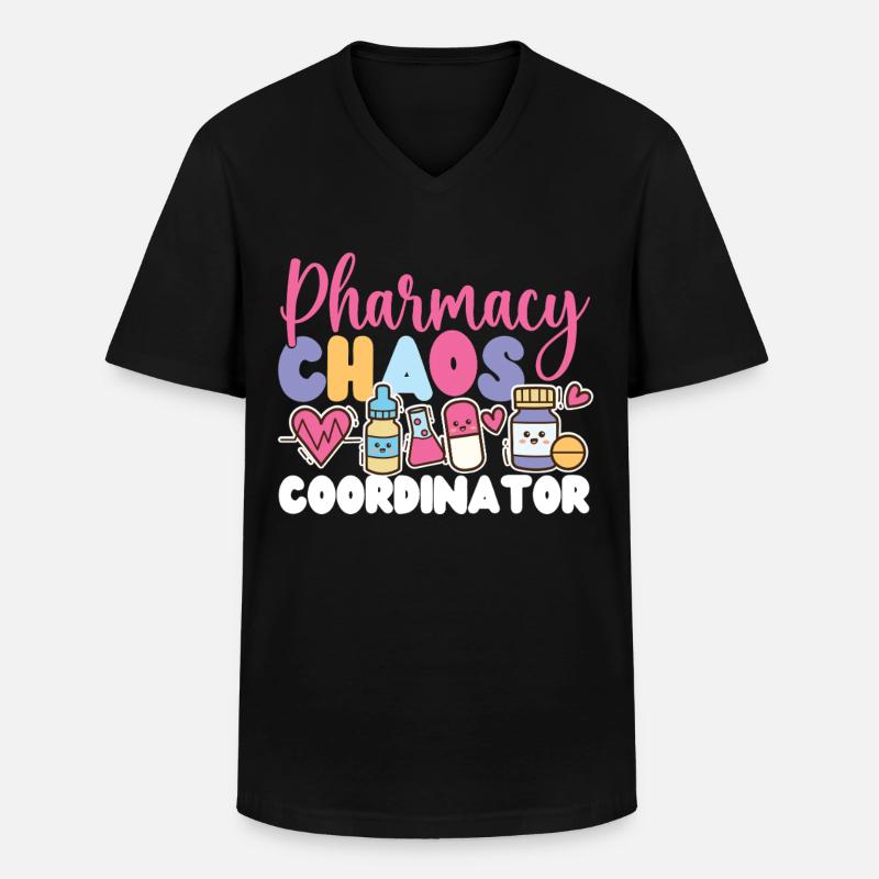 Pharmacy Tech Technician - Männer-T-Shirt mit V-Ausschnitt - Schwarz