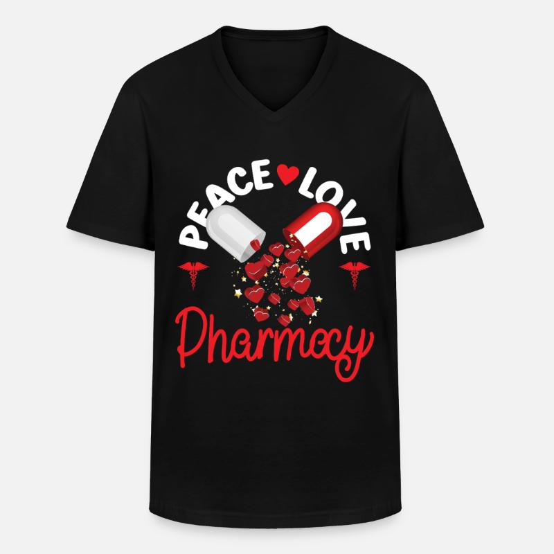 Pharmacy Tech Technician - Männer-T-Shirt mit V-Ausschnitt - Schwarz