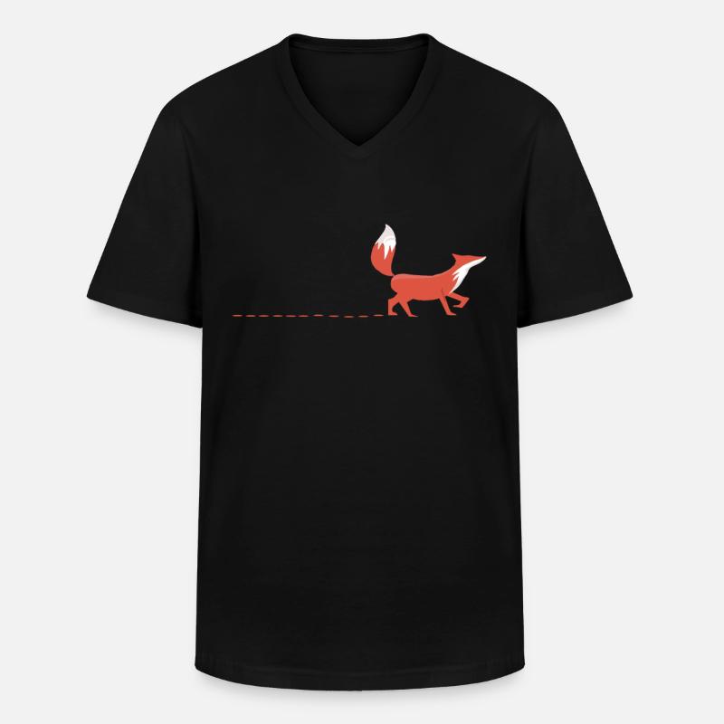Fuchs Waldtiere Umweltschutz Natur Geschenkidee - Männer-T-Shirt mit V-Ausschnitt - Schwarz