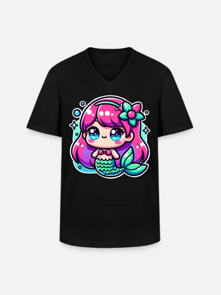 Mermaid - Men's V-Neck T-Shirt - black