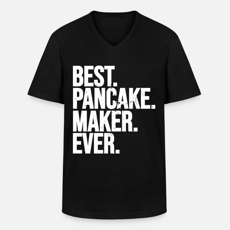 Bester Pfannkuchen Macher - Männer-T-Shirt mit V-Ausschnitt - Schwarz
