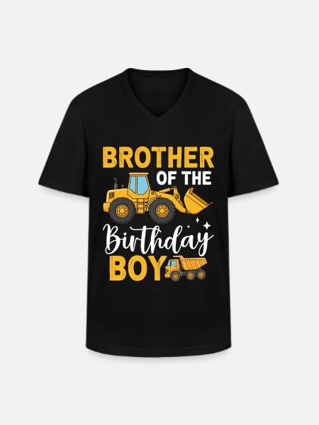 Frère du garçon d’anniversaire - T-shirt col V Homme - noir