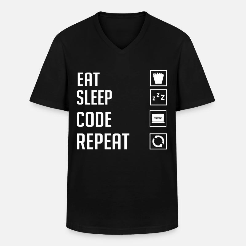Programmierer Programmieren Computerentwickler Pc - Männer-T-Shirt mit V-Ausschnitt - Schwarz