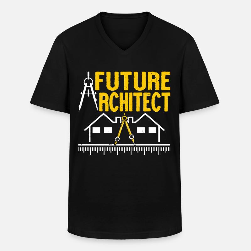 Architekt - Männer-T-Shirt mit V-Ausschnitt - Schwarz