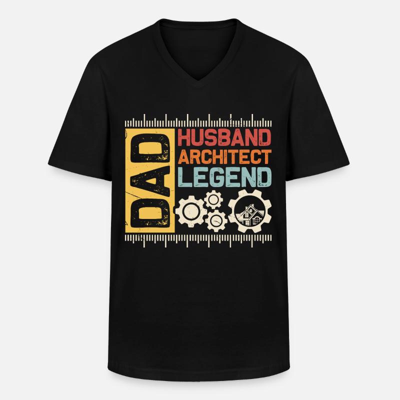 Architekt - Männer-T-Shirt mit V-Ausschnitt - Schwarz