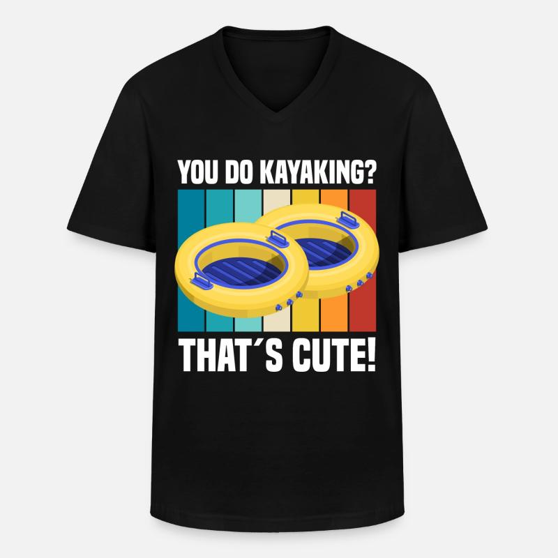 Rafting - Männer-T-Shirt mit V-Ausschnitt - Schwarz